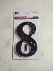 House Number RELIABILT 6" Cast Iron Number 8~ Black Finish #5144334