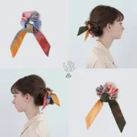 在飛比找momo購物網優惠-【Foo Tokyo福東京】東京限定設計款 真絲蛋白質髮圈(