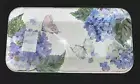 Shabby Chic Hydrangea Floral Blues and Purples Serving Platter, Melamine, New