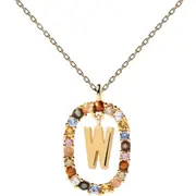 PDPaola Letter 18k Gold Necklace W