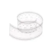 Film Ruler 30cm 0.1mm Scale PET with R Angle Width Lines Flexible Ruler