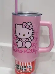 Hello Kitty 40 Oz. Stainless Steel Insulated Tumbler w/ Handle Lid Straw Pink