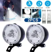 2PCS Classical Vintage 3LED Bike Headlight Bicycle Retro Light Front Head Lamp