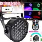 108W Par Light Can 36LED Battery Stage Light Lighting RGB DJ Party Bar Remote