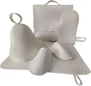 Leefasy 5Pcs Sauna Hat Set Wool Sauna Hat with Storage Bag SPA Men Women Indoor Steam Room Wool Felt Gift Accessory Russian Sauna Set, white
