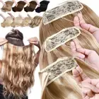One Piece Human Hair Extensions Weft Wire Clip In Real Remy Hair Headband Ring