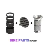 Bicycle Headset Expander + Carbon Top Cap Spacers for 28.6mm Stem 1 1/8" Fork