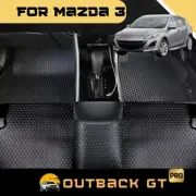 6D PRO Car Floor Mats for Mazda 3 2009-2013-Black-Outback GT