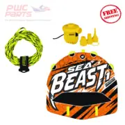 SEACHOICE 1 Rider Deck Towable Tube Kit Repl Air Force Flyer Sea Beast 86911