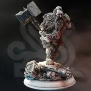 Rend 'Madbeard' Mathias Dwarf Barbarian Fighter Miniature | D&D DnD |