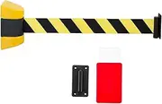 Queue Belt Barrier Retractable,Queue Line Dividers, Crowd Control Ribbon with ABS Case, for Outdoor Parking Lot Retail Stores Airports Banks Hotels, Without Punching (Size : 10m)