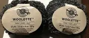 ~~2~~Woolette ~Loops & Threads Yarn 3.5oz Color Black