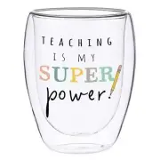 Double Wall Wine Glass Superpower Size 4.5in H 12oz Pack of 4
