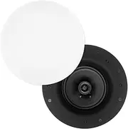 Pair of 6.5-Inch Angled Discreet in-Ceiling Speakers Edgeless Frameless 60W RMS