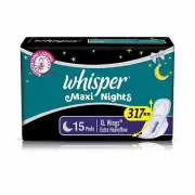 Whisper Maxi Overnight Sanitary Pads XL Wings