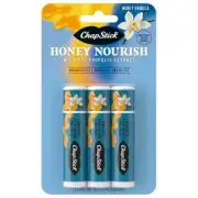 ChapStick Lip Balm Honey Nourish, Moisturizing Fomula 3 Count (Pack of 1)