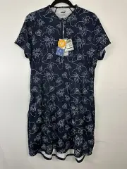 New Puma Golf Ladies Cloudspun Pollinators Dress Navy Blazer-Bright White L
