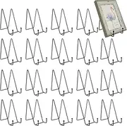 DAJAVE 20 Pack 6 Inch Plate Stands for Display, Metal Plate Holders Display Stand, Black Frame Holder Stand for Picture, Book, Decorative Plate, Picture Easel, Tabletop Art