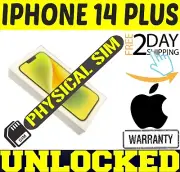 APPLE IPHONE 14 PLUS 128GB YELLOW (UNLOCKED) ✅PHYSICAL SIM TRAY✅ (A2885) ✤SEALED