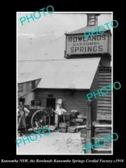 OLD POSTCARD SIZE PHOTO OF KATOOMBA NSW ROWLANDS SPRINGS CORDIAL FACORY c1910