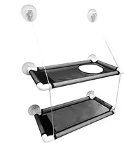 Cat Window Perch Hammock Sheet, Photo Cat Bed Window Double Layer Cat Window Hammock Window Perch, Waterproof Cat Perch for Your Cat Comfort and Fun