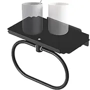 Towel Ring,Shower Hardware Accessories | Heavy Duty Bath Accessories, No Drilling Wall Mounted Towel Hanger with Shelf for Bathroom Kitchen