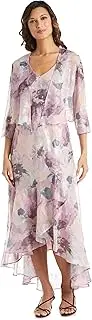 [R&M Richards] Womens Pink Sheer Floral 3/4 Sleeve Bolero Wear To Work Jacket Plus US Size: 14W