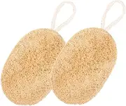 FOMIYES 2pcs Loofah Bowl Rag Loofah Sponge Kitchen Scrub Dish Wash Sponge Kitchen Scrubber Cleaning Rags Wok Scrubber Dishwashing Brush Dish Scrub Brush Wok Cleaner Dishwashing Tool Khaki