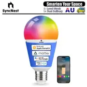 SyncNest Matter WiFi E27 Smart Light Bulbs Apple HomeKit Siri Google Home Alexa