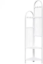 Coat Rack Freestanding with Storage, Corner Coat Rack Hall Tree with Shoe Bench, Entryway Hall Tree Coat Rack with 6 Hooks, Coat Rack Stand for Coats, Hats, Scarves, Clothes(/White)