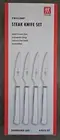 Zwilling Henckels Steak Knives Set of 4 Serrated 4" blades Stainless NEW in BOX