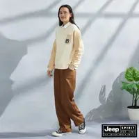 在飛比找momo購物網優惠-【JEEP】女裝 立體斜紋直筒休閒長褲(咖啡)