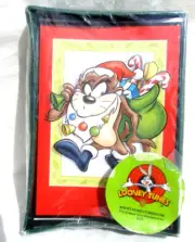 NOS Looney Tunes (TAZ) 10 Christmas Cards W/Envelopes CSS Paper Magic Group
