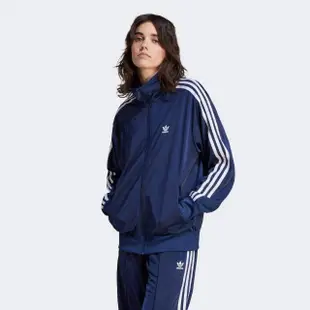 【adidas 愛迪達】外套 女款 運動外套 風衣外套 三葉草 亞規 FIREBIRD TT 藍 IL3816