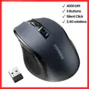 Mouse Wireless Ergonomic Mouse 4000 DPI Silent 6 Buttons Tablet Laptop Mute