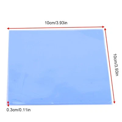 100mm Square 3mm Thick CPU Chip Heatsink Thermal Conductive Silicone Pad