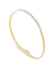 Marco Bicego 18K Yellow Gold Masai Diamond Bar Small Stackable Bracelet