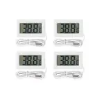 Pack of 4 White Digital LCD Thermometers Perfect for Aquariums and More