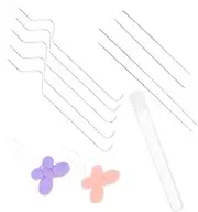 MINAOLULUS Beading Needle Tool Set for Jewelry Making 11pc Bead Spinner Needles Curved Beading Tools Easy DIY for Crafting Random