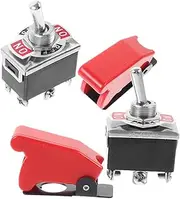 CRILSTYLEO 2pcs On Off Toggle Switches with Protective Cover Heavy Duty Automotive Toggle Switches for Vehicle Use Durable Toggle Switch Guard with Safety Cover