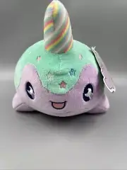 Tasty Peach Studios Pastel Lollipop NOMWHAL 8” Narwhal Whale Plush 2021 Stuffed