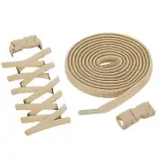 4 Pack Elastic Tieless Shoe Laces for Adults Sneakers, Khaki
