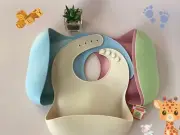 Silicone Baby Bib Baby Shower Gifts Baby Weaning Adjustable Bib