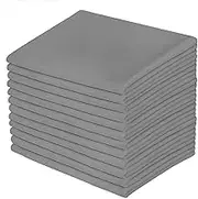 Premium Grey Pillowcases 12 Pack, Standard Queen Size, Soft Brushed 1800 Thread Count Microfiber, Allergies Free, Wrinkle Resistant, Tailoring Iron, 1 Dozen Bulk Pillowcases Set