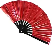 [Generic] Popping Fans, Large Foldable Craft Fan, Traditional Chinese Japanese Style, Kung Fu Tai Chi Performance Prop, 160g Handheld Dance Accessory, Party Decoration for Men Women