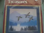 Needle Treasures Stitchery Embroidery Kit Canada Geese In Flight Vintage NIP