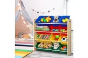 Keezi Kids Toy Box 12 Bins Bookshelf Organiser Children Storage Rack