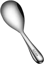 Luxshiny Stainless Steel Serving Utensils Serving Spoon 304 Stainless Steel Asia Rice Spatula Metal