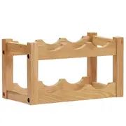 Wine Rack for 6 Bottles 37x21x21 cm Solid Oak Wood vidaXL