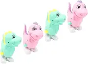 Abaodam 4Pcs Dinosaur Wind Up for Fun Clockwork Plaything Color Animal Safe Smooth Design for Ages